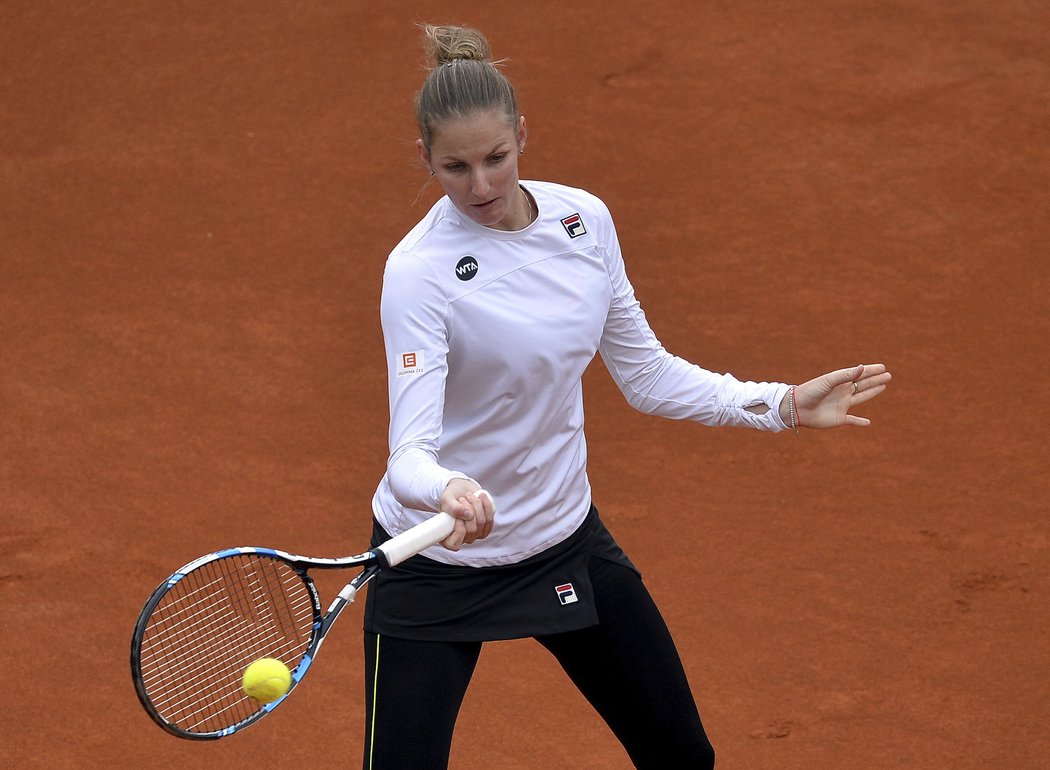 Karolína Plíšková na turnaji WTA v pražské Stromovce