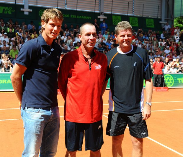 Tomáš Berdych, Ivan Lendl a Jiří Novák Tomáš Berdych, Ivan Lendl a Jiří Novák