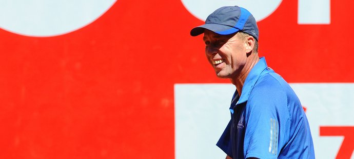 Ivan Lendl v exhibičním zápase proti Jiřímu Novákovi