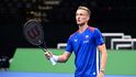 Jiří Lehečka na pondělním tréninku českého týmu v pražské O2 areně