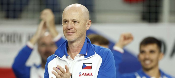 Loučící se kapitán českého týmu Petr Pála během barážového duelu proti Chorvatsku