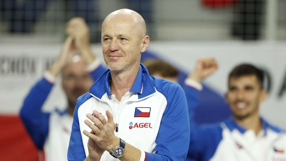 Loučící se kapitán českého týmu Petr Pála během barážového duelu proti Chorvatsku