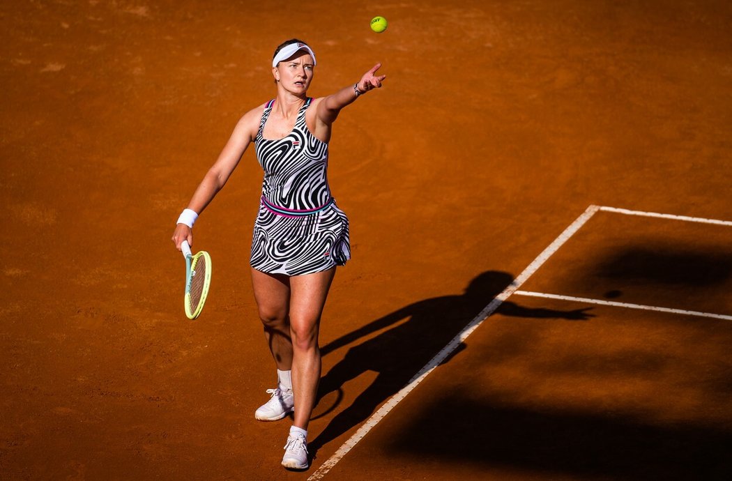 Barbora Krejčíková na turnaji v Římě
