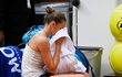 Karolína Plíšková poté, co skrečovala finále turnaje v Římě proti Halepové