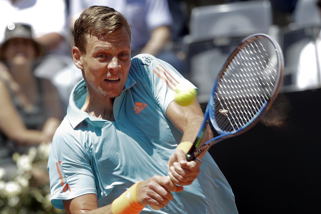 Tomáš Berdych v zápase prvního kola turnaje v Římě