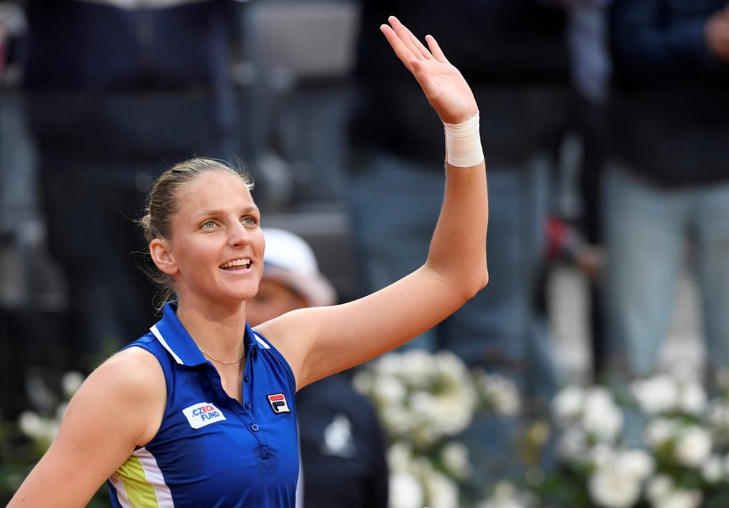 Karolína Plíšková oslavuje postup do finále turnaje v Římě