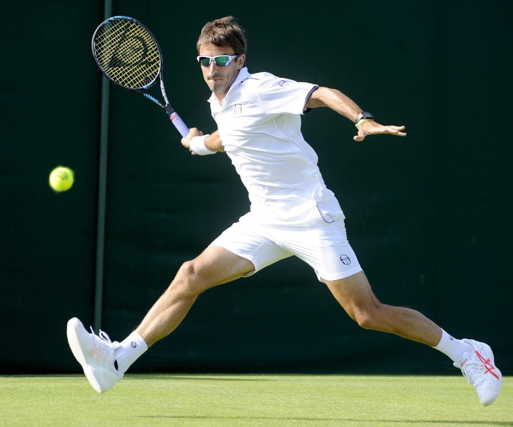 Španělský tenista Tommy Robredo během travnatého Wimbledonu