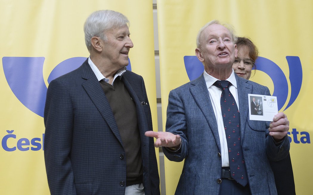 Legendy světového tenisu Rod Laver a Jan Kodeš