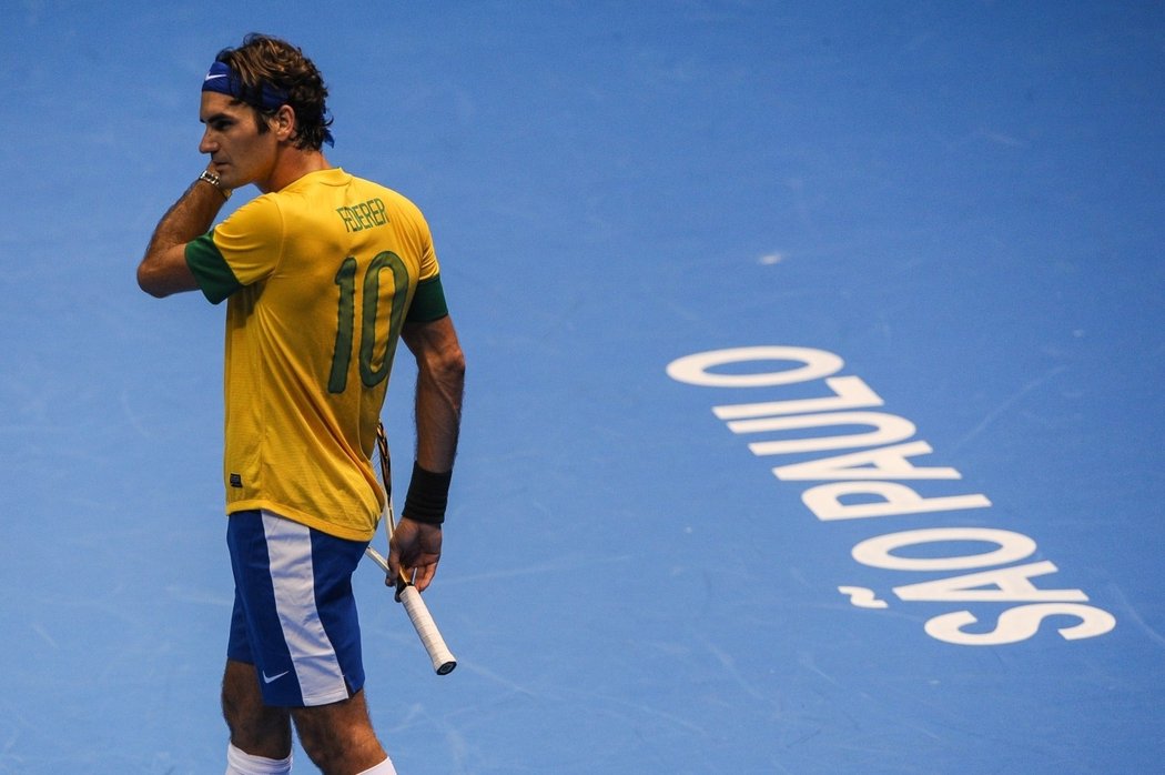Federer diváky v Brazílii nadchl