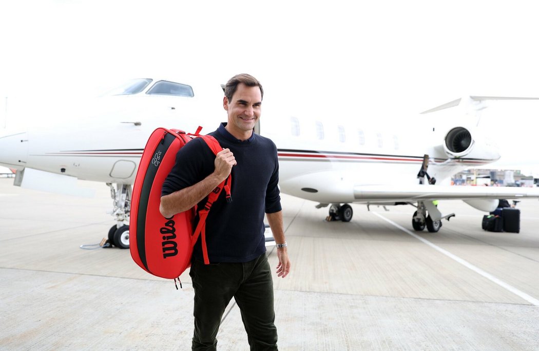 Roger Federer po příletu na Laver Cup