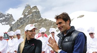 Federer si to na ledovci rozdal s Vonnovou. Bylo to úžasné, říká Američanka