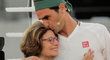 Roger Federer se svo matkou Lynette
