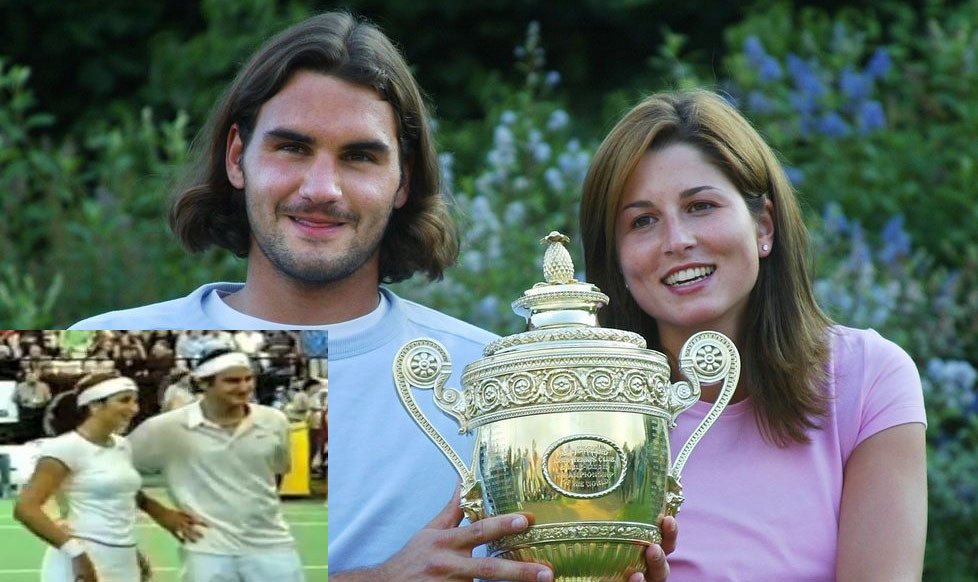 Roger Federer si se svou budoucí ženou Mirkou zahrál na Hopmmanově poháru (malý obrázek). Tehdy Mirka, říkala, že netušila, jak moc je Roger zábavný