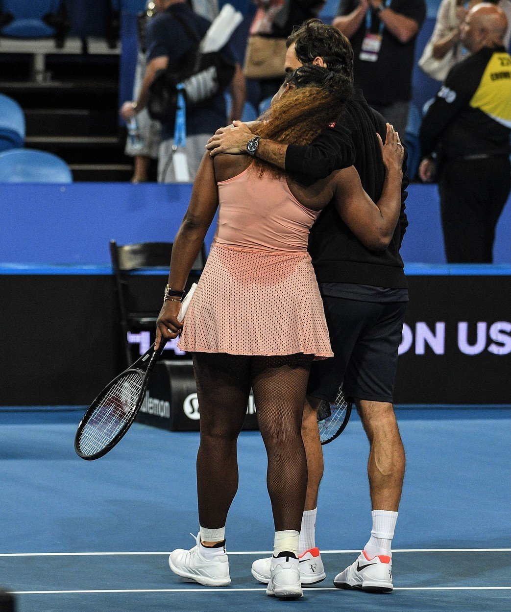 Tenisové legendy spolu. Serena Williamsová a Roger Federer na Hopman Cupu, kde si zahráli smíšenou čtyřhru