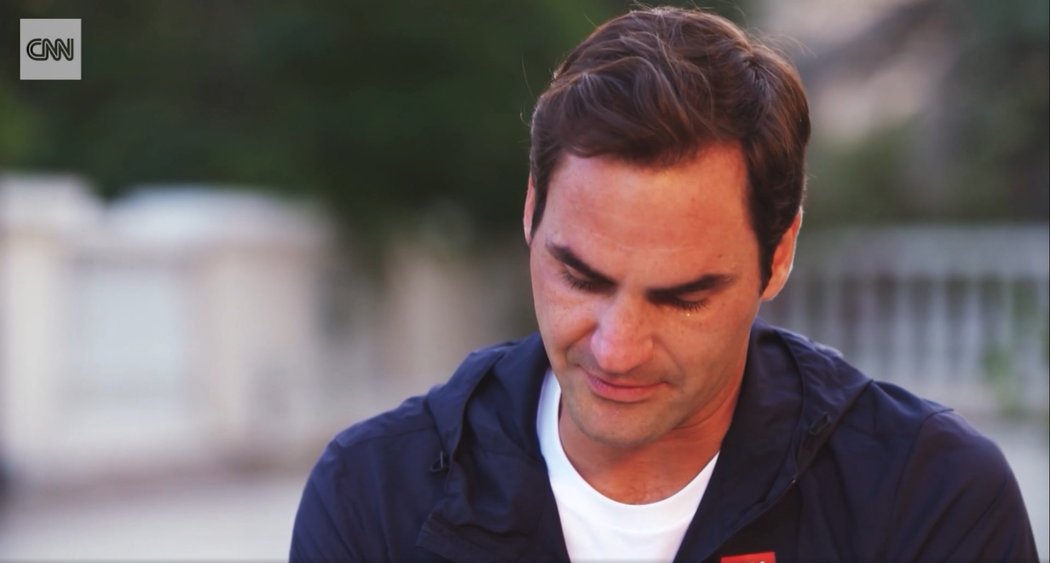 Roger Federer se při rozhovoru pro CNN rozbrečel