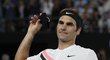 Roger Federer slaví postup do semifinále