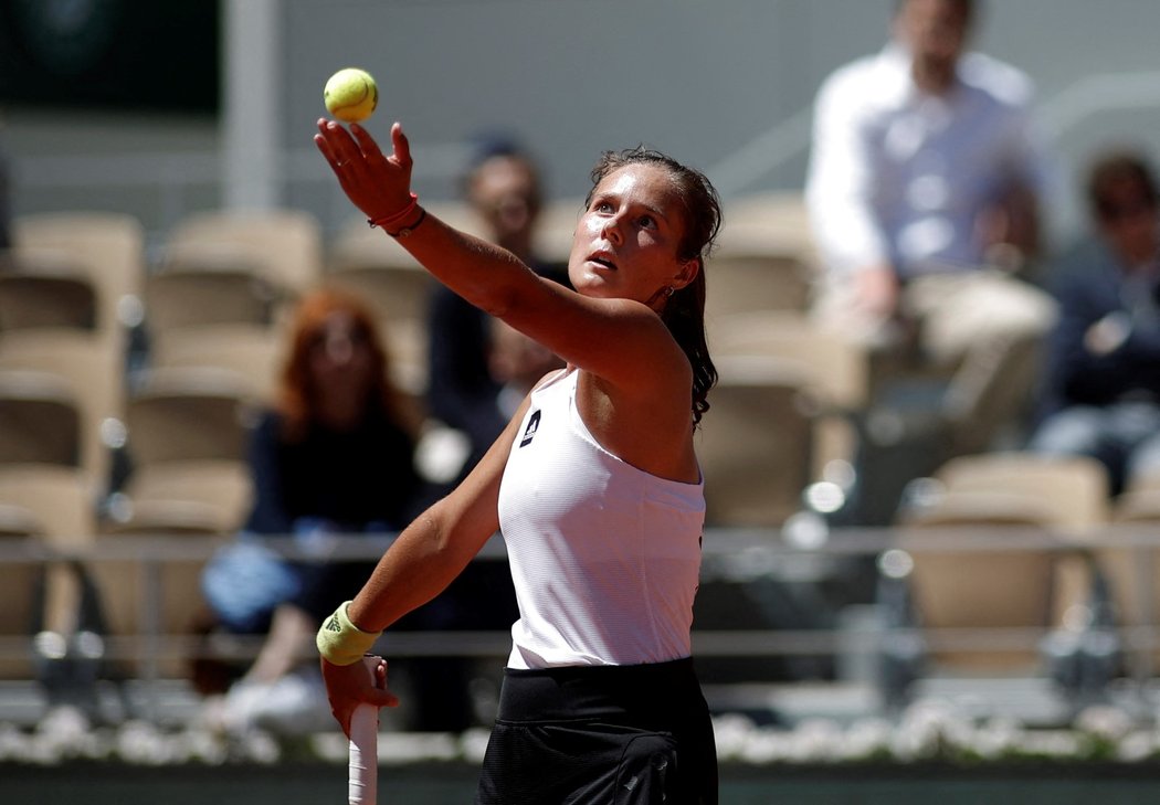 Darja Kasatkinová během čtvrtfinále Roland Garros, kde ještě startovat směla