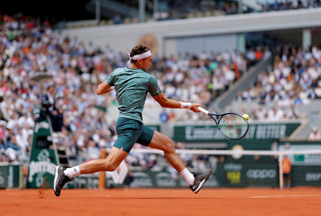 Casper Ruud během finále Roland Garros