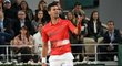 Reakce Novaka Djokoviče během čtvrtfinále Roland Garros proti Rafaelu Nadalovi