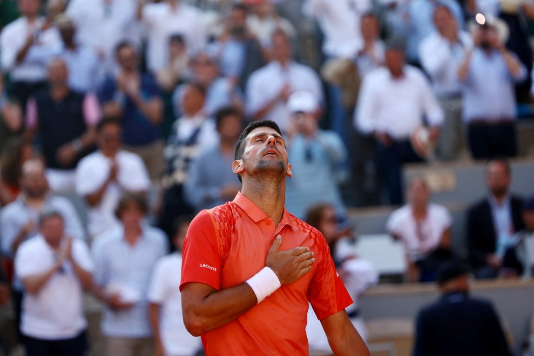 Novak Djokovič po výhře ve čtvrtfinále