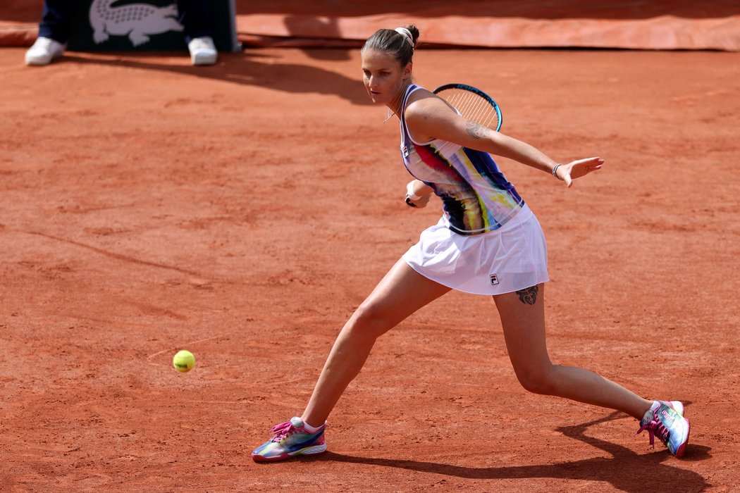 Karolína Plíšková v utkání prvního kola Roland Garros