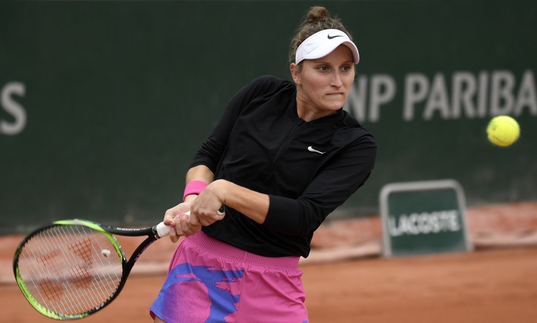 Česká tenistka Markéta Vondroušová na French Open, kde po loňské účasti ve finále překvapivě vypadla už v prvním kole