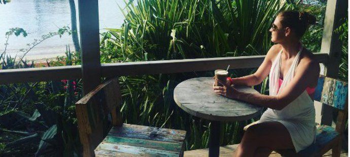 Lucii Šafářové chutná káva i na dovolené v Karibiku.