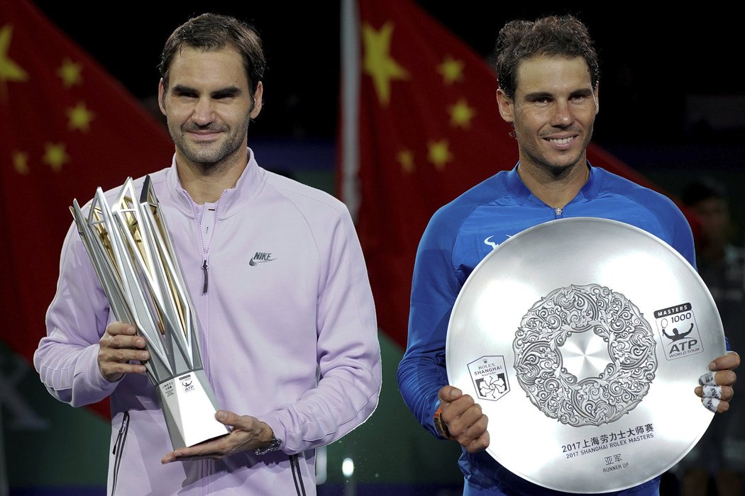 Finalisté turnaje v Šanghaji Roger Federer a Rafael Nadal