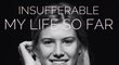 Parodie na obálku knihy, kterou o svém životě napsala tenistka Maria Šarapovová: Slovo "nezastavitelná" nahradilo "nesnesitelná" a její tvář obličej další tenistky Eugenie Bouchardové.