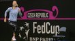 Ruská tenistka Maria Šarapovová na tréninku v Praze před finále Fed Cupu