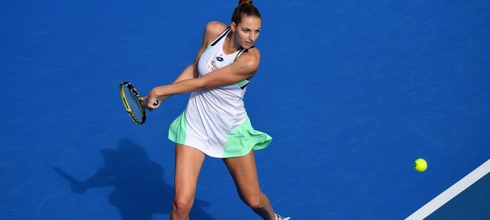 Kristýna Plíšková během nedávného turnaje v Šen-Čenu