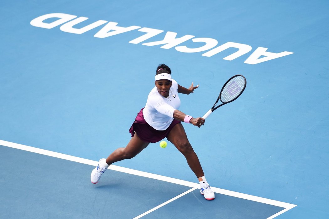 Legendární tenistka Serena Williamsová na startu sezony 2020 na turnaji v Novém Zélandu