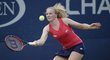 Kateřina Siniaková v utkání prvního kola tenisového US Open