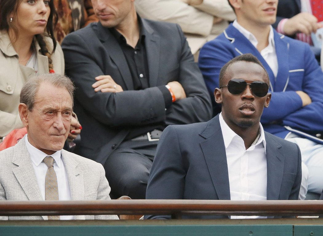 Finále mužské dvouhry na Roland Garros přihlížel i jamajský sprinter Usain Bolt