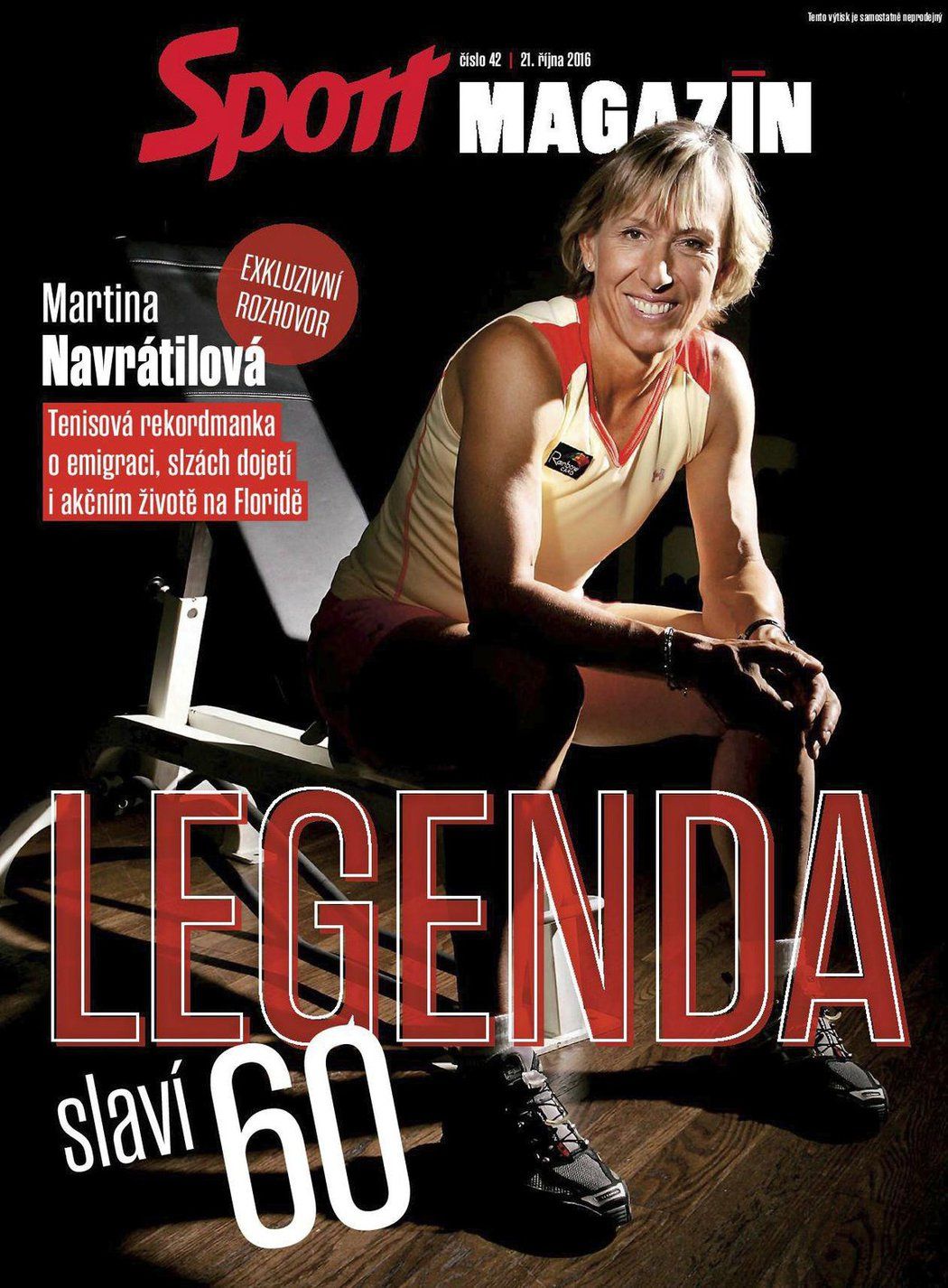 Páteční Sport Magazín nabízí speciální vydání k narozeninám tenisové legendy Martiny Navrátilové