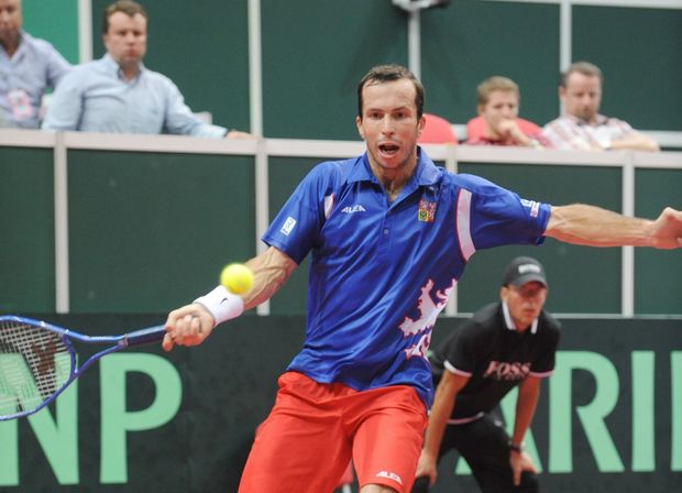 Radek Štěpánek vybojoval rozhodující bod. Radek Štěpánek vybojoval rozhodující bod.