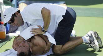 Zraněný Štěpánek na US Open nedohrál: Jako by mě někdo píchl nožem