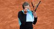 Česká tenistka Barbora Strýcová během semifinálového utkání na turnaji v Praze