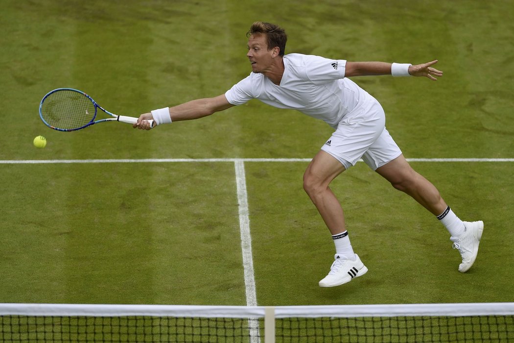 Český tenista Tomáš Berdych na Wimbledonu