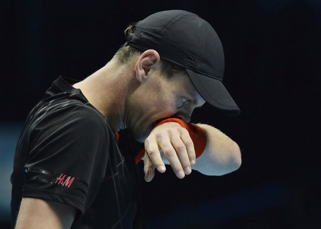 Zklamaný Tomáš Berdych během Turnaje mistrů