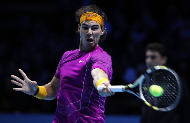 Rafael Nadal v duelu proti Tomáši Berdychovi Rafael Nadal v duelu proti Tomáši Berdychovi