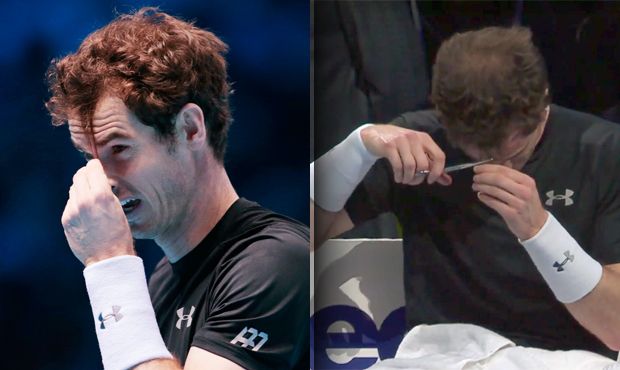 Andy Murray se ostříhal přímo na tenisovém kurtu