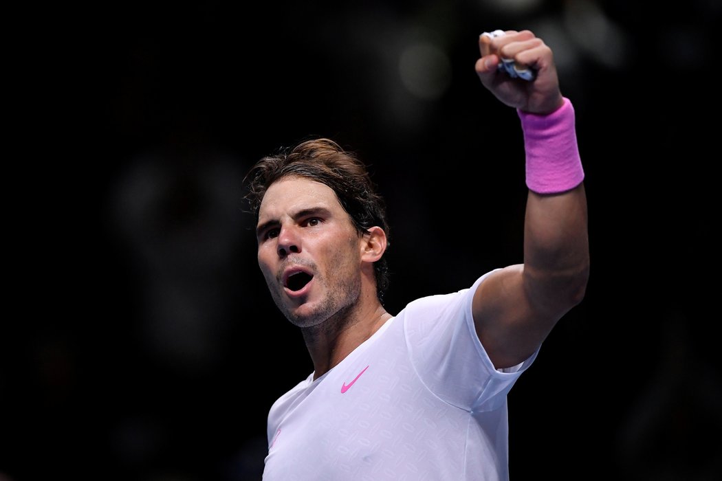 Rafael Nadal slaví první výhru na Turnaji mistrů 2019