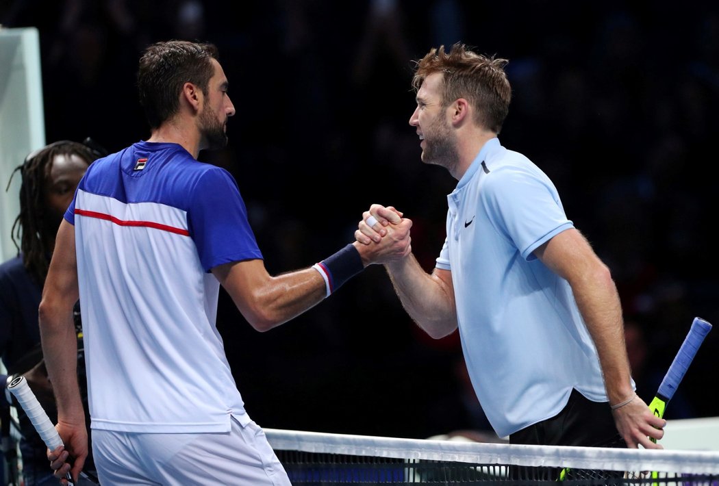 Marin Čilič a Jack Sock po utkání na Turnaji mistrů