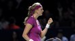 Radující se Petra Kvitová ve finále Turnaje mistryň