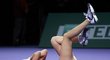 Petra Kvitová si užívá první vteřiny po triumfu na Turnaji mistryň