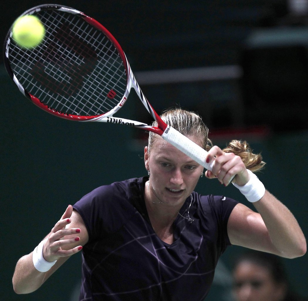 Petra Kvitová v semifinále Turnaje mistryň proti Číňance Li Na