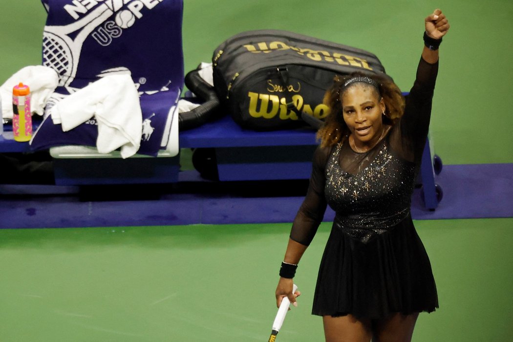 Serena Williamsová slaví výhru v 1. kole US Open