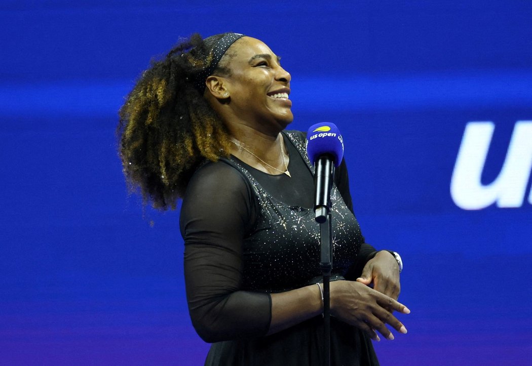 Serena Williamsová rozdávala úsměvy po výhře v 1. kole US Open