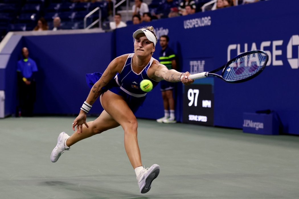 Markéta Vondroušová v boji o osmifinále US Open